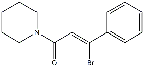 3-bromo-3-phenyl-1-piperidino-2-propen-1-one Struktur