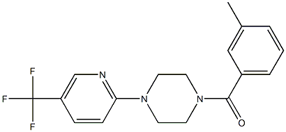 (3-methylphenyl){4-[5-(trifluoromethyl)-2-pyridinyl]piperazino}methanone Struktur