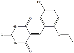 5-(5-bromo-2-ethoxybenzylidene)hexahydropyrimidine-2,4,6-trione Struktur