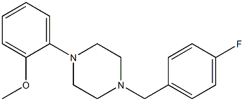 1-(4-fluorobenzyl)-4-(2-methoxyphenyl)piperazine Struktur