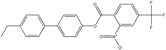 4'-ethyl[1,1'-biphenyl]-4-yl 2-nitro-4-(trifluoromethyl)benzoate Struktur