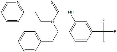 N-phenethyl-N-[2-(2-pyridyl)ethyl]-N'-[3-(trifluoromethyl)phenyl]thiourea Struktur