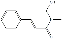 (E)-N-(hydroxymethyl)-N-methyl-3-phenyl-2-propenamide Struktur