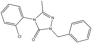 2-benzyl-4-(2-chlorophenyl)-5-methyl-2,4-dihydro-3H-1,2,4-triazol-3-one Struktur