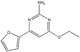 4-ethoxy-6-(2-furyl)pyrimidin-2-amine Struktur