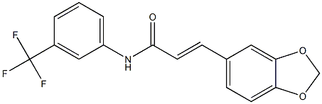 N1-[3-(trifluoromethyl)phenyl]-3-(1,3-benzodioxol-5-yl)acrylamide Struktur