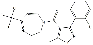 {5-[chloro(difluoro)methyl]-2,3-dihydro-1H-1,4-diazepin-1-yl}[3-(2-chlorophenyl)-5-methyl-4-isoxazolyl]methanone Struktur