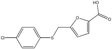 5-{[(4-chlorophenyl)thio]methyl}-2-furoic acid Struktur