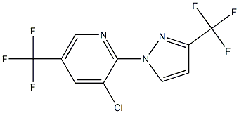 3-chloro-5-(trifluoromethyl)-2-[3-(trifluoromethyl)-1H-pyrazol-1-yl]pyridin e Struktur