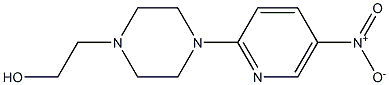 2-[4-(5-nitro-2-pyridinyl)piperazino]-1-ethanol Struktur