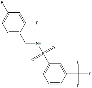 N1-(2,4-difluorobenzyl)-3-(trifluoromethyl)benzene-1-sulfonamide Struktur