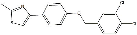 4-{4-[(3,4-dichlorobenzyl)oxy]phenyl}-2-methyl-1,3-thiazole Struktur