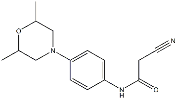 2-cyano-N-[4-(2,6-dimethylmorpholino)phenyl]acetamide Struktur