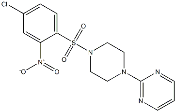 2-{4-[(4-chloro-2-nitrophenyl)sulfonyl]piperazino}pyrimidine Struktur