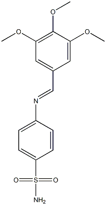 4-[(3,4,5-trimethoxybenzylidene)amino]benzene-1-sulfonamide Struktur