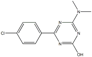 4-(4-chlorophenyl)-6-(dimethylamino)-1,3,5-triazin-2-ol Struktur