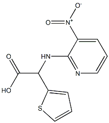 2-[(3-nitro-2-pyridinyl)amino]-2-(2-thienyl)acetic acid Struktur