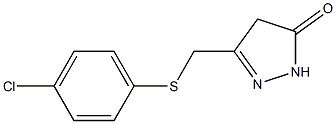 3-{[(4-chlorophenyl)thio]methyl}-4,5-dihydro-1H-pyrazol-5-one Struktur