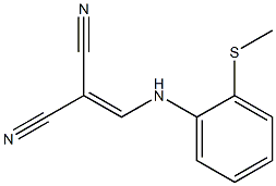 2-{[2-(methylthio)anilino]methylidene}malononitrile Struktur