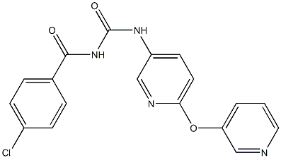 N-(4-chlorobenzoyl)-N'-[6-(3-pyridyloxy)-3-pyridyl]urea Struktur