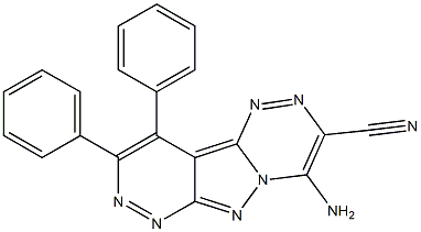 4-amino-9,10-diphenylpyridazino[3',4':3,4]pyrazolo[5,1-c][1,2,4]triazine-3-carbonitrile Struktur