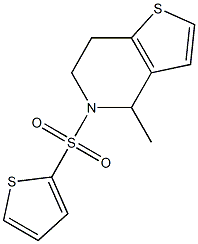 4-methyl-5-(2-thienylsulfonyl)-4,5,6,7-tetrahydrothieno[3,2-c]pyridine Struktur