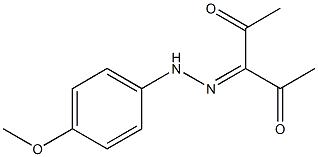 3-[2-(4-methoxyphenyl)hydrazono]pentane-2,4-dione Struktur