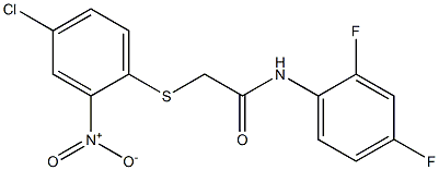 N1-(2,4-difluorophenyl)-2-[(4-chloro-2-nitrophenyl)thio]acetamide Struktur