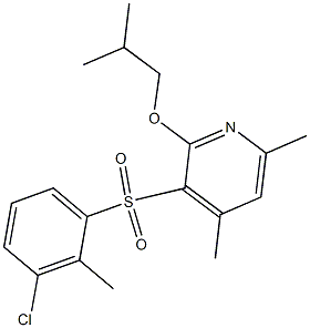 3-[(3-chloro-2-methylphenyl)sulfonyl]-2-isobutoxy-4,6-dimethylpyridine Struktur