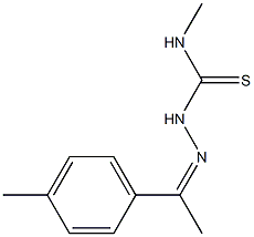 N1-methyl-2-[1-(4-methylphenyl)ethylidene]hydrazine-1-carbothioamide Struktur