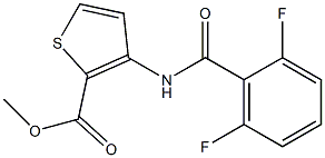 methyl 3-[(2,6-difluorobenzoyl)amino]thiophene-2-carboxylate Struktur