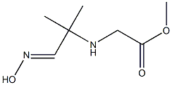 methyl 2-{[2-(hydroxyimino)-1,1-dimethylethyl]amino}acetate Struktur