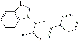 2-(1H-indol-3-yl)-4-oxo-4-phenylbutanoic acid Struktur