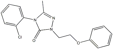 4-(2-chlorophenyl)-5-methyl-2-(2-phenoxyethyl)-2,4-dihydro-3H-1,2,4-triazol-3-one Struktur