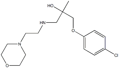 1-(4-chlorophenoxy)-2-methyl-3-[(2-morpholinoethyl)amino]-2-propanol Struktur