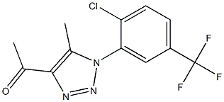 1-{1-[2-chloro-5-(trifluoromethyl)phenyl]-5-methyl-1H-1,2,3-triazol-4-yl}ethan-1-one Struktur