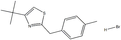 4-(tert-butyl)-2-(4-methylbenzyl)-1,3-thiazole hydrobromide Struktur