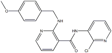 N-(2-chloro-3-pyridinyl)-2-[(4-methoxybenzyl)amino]nicotinamide Struktur