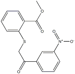 methyl 2-{[2-(3-nitrophenyl)-2-oxoethyl]thio}benzoate Struktur