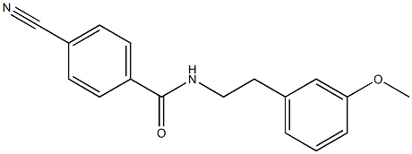 4-cyano-N-(3-methoxyphenethyl)benzenecarboxamide Struktur