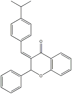 3-(4-isopropylbenzylidene)-2-phenylchroman-4-one Struktur