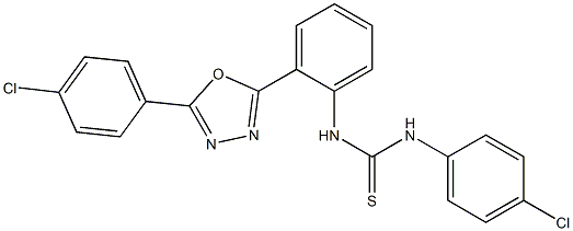 N-(4-chlorophenyl)-N'-{2-[5-(4-chlorophenyl)-1,3,4-oxadiazol-2-yl]phenyl}thiourea Struktur