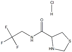 N-(2,2,2-trifluoroethyl)-1,3-thiazolidine-4-carboxamide hydrochloride Struktur