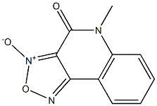 5-methyl-4-oxo-4,5-dihydro[1,2,5]oxadiazolo[3,4-c]quinolin-3-ium-3-olate Struktur