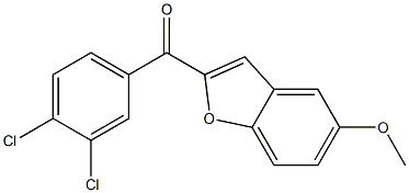 (3,4-dichlorophenyl)(5-methoxybenzo[b]furan-2-yl)methanone Struktur