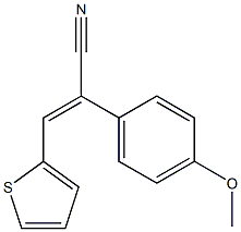 2-(4-methoxyphenyl)-3-(2-thienyl)acrylonitrile Struktur