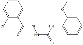 N1-(2-methoxyphenyl)-2-(2-chlorobenzoyl)hydrazine-1-carbothioamide Struktur