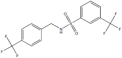 N1-[4-(trifluoromethyl)benzyl]-3-(trifluoromethyl)benzene-1-sulfonamide Struktur