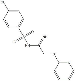 N1-[2-(2-pyridylthio)ethanimidoyl]-4-chlorobenzene-1-sulfonamide Struktur