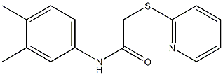 N-(3,4-dimethylphenyl)-2-(2-pyridinylsulfanyl)acetamide Struktur